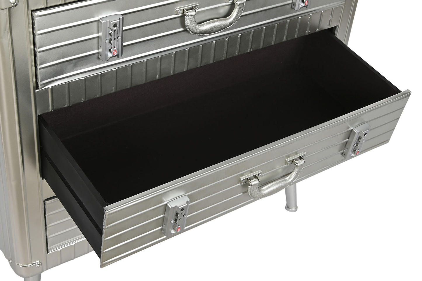 Cajonera metal mdf 80*39*82cm plateado
