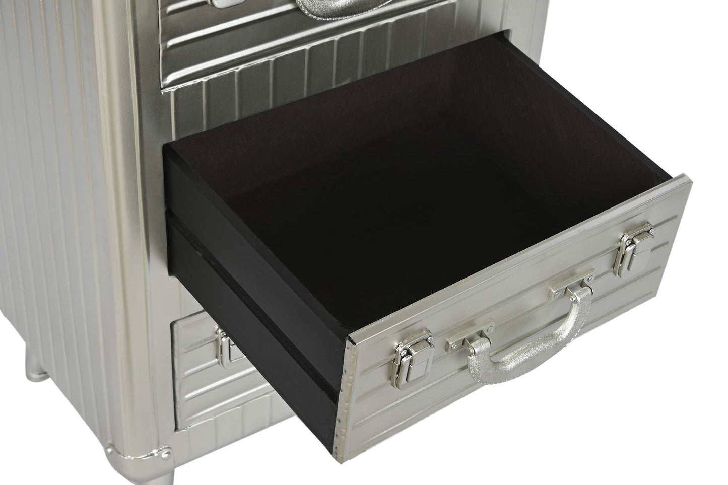 Chifonier metal mdf 46*39*96cm plateado