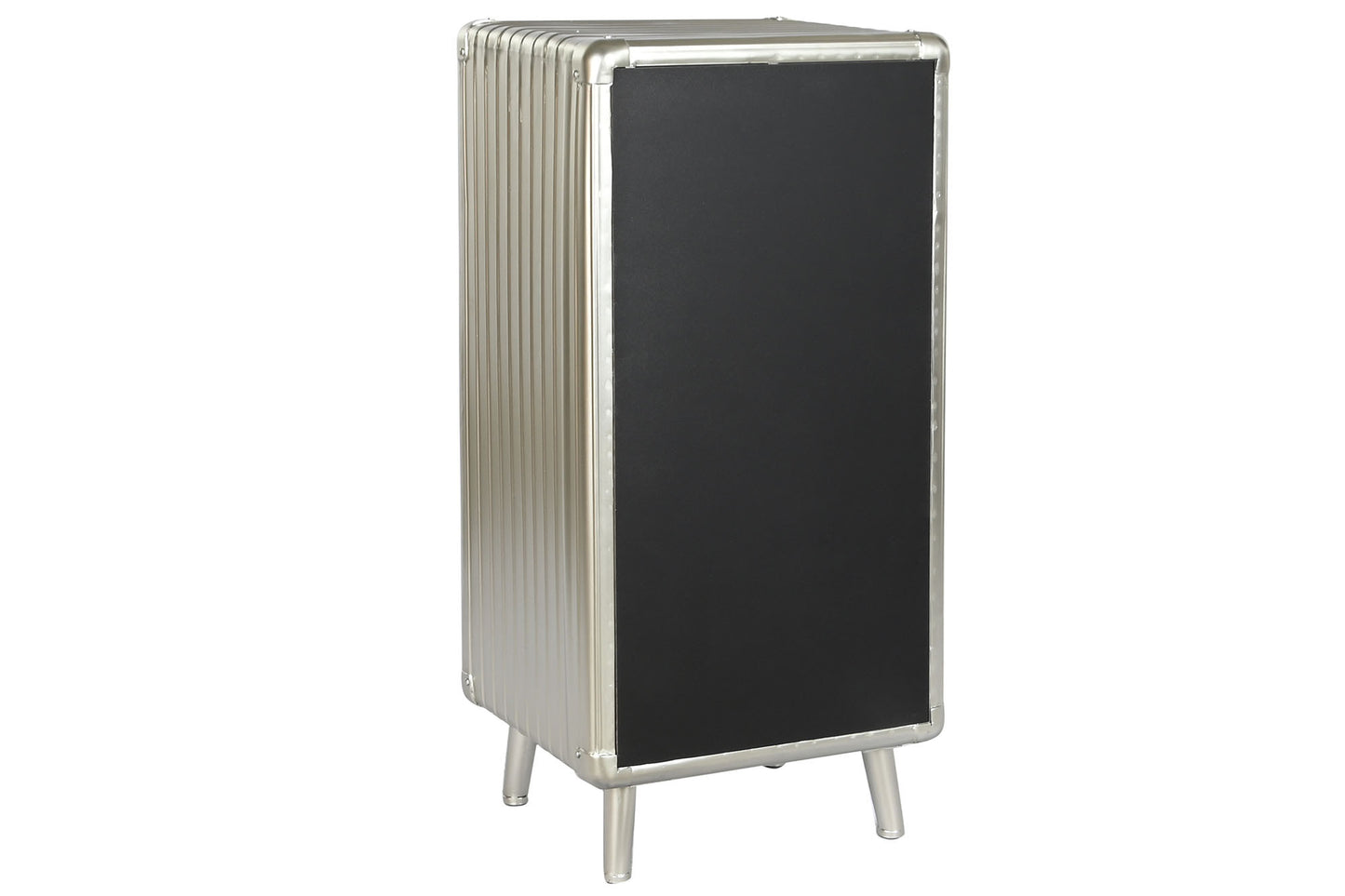 Chifonier metal mdf 46*39*96cm plateado