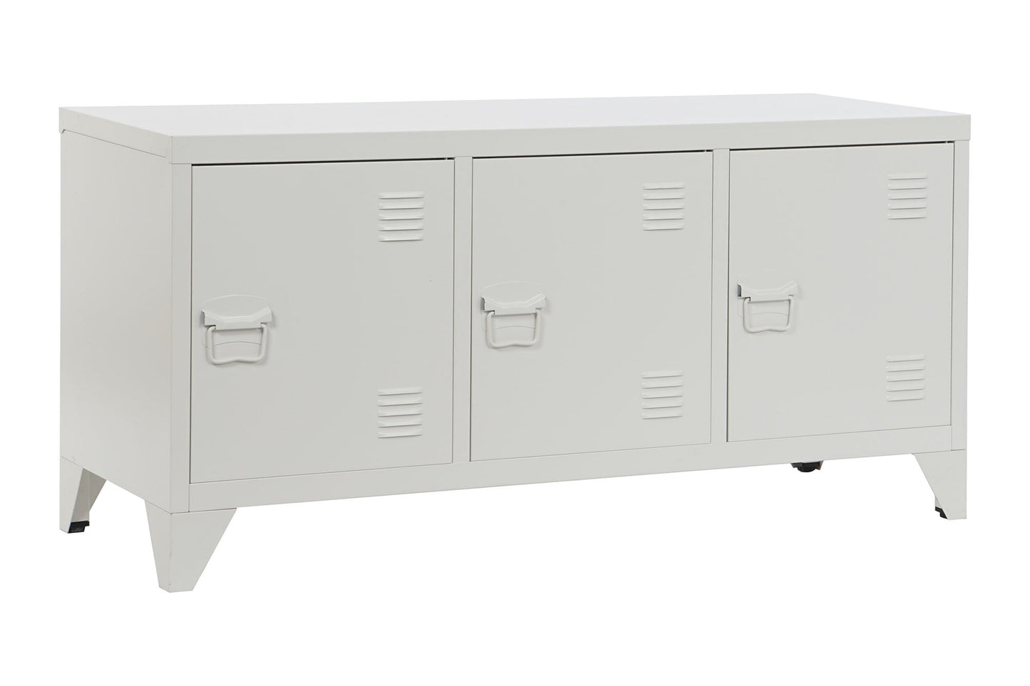 Mueble TV metal 120*40*58cm taquilla negro