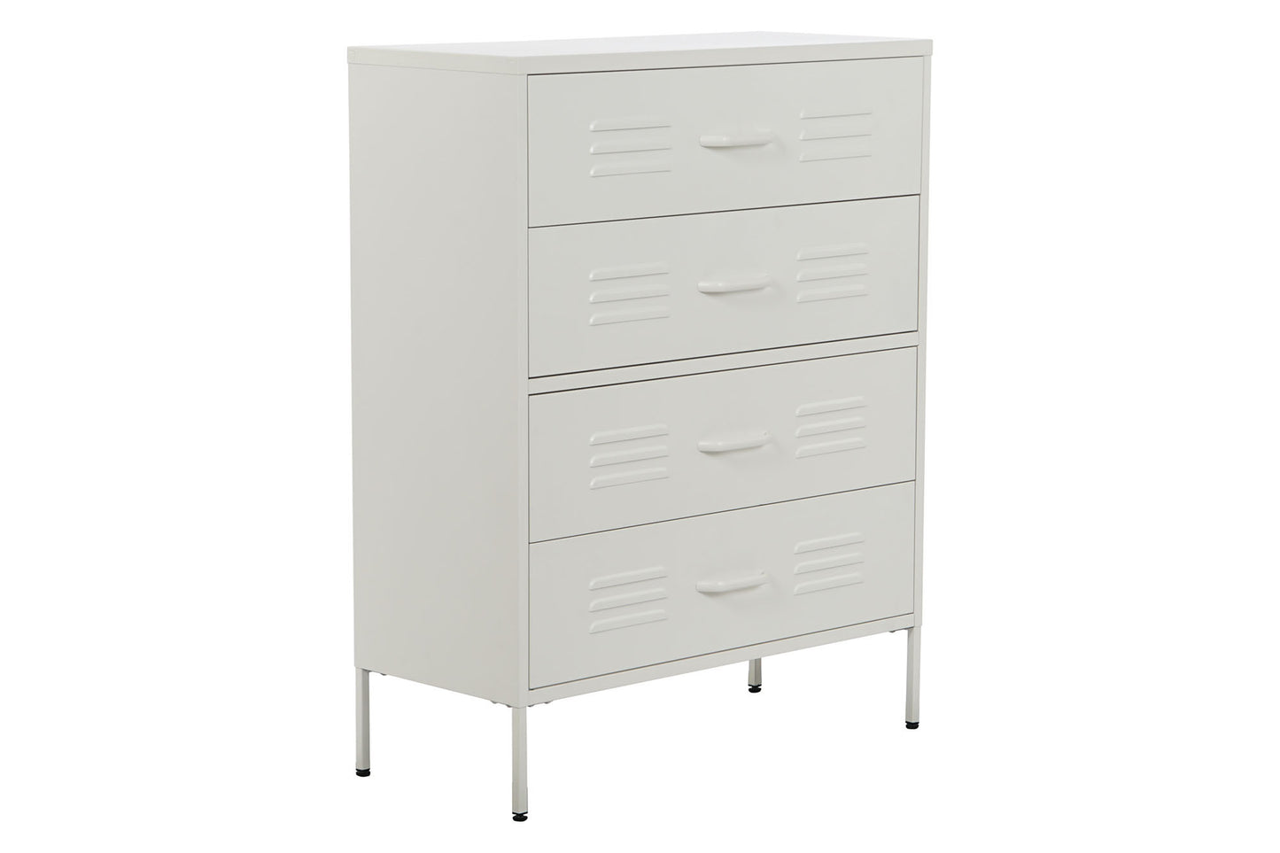 Cajonera metal 80*35*102cm 4 cajones taquilla blanco