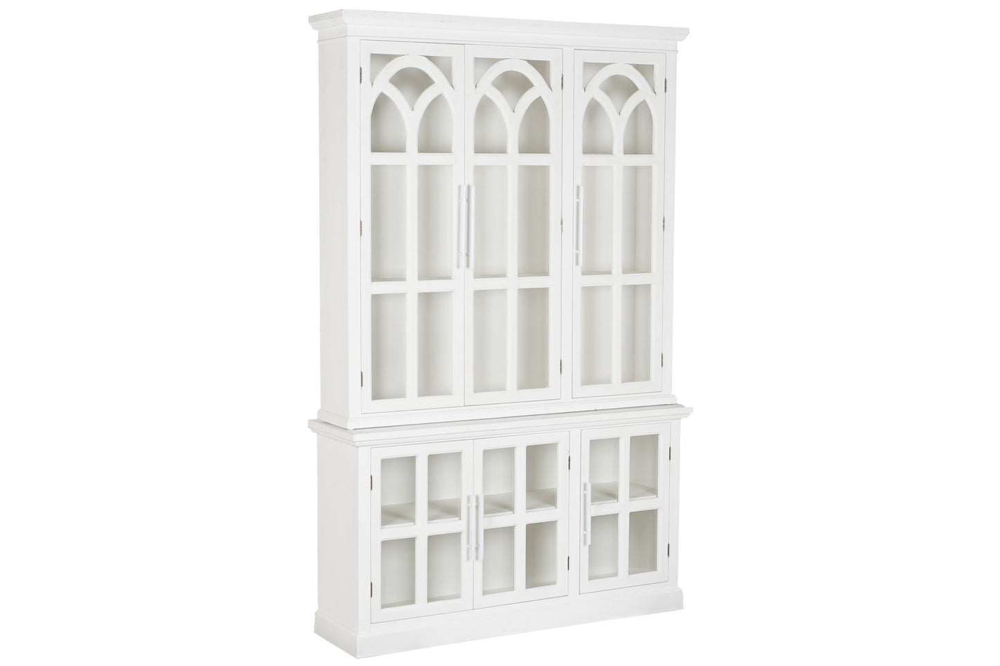 Vitrina abeto cristal 121*33*191cm natural blanco