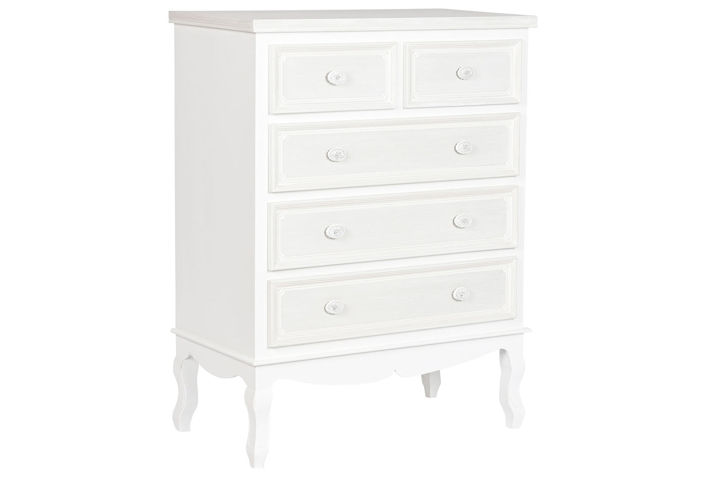 Comoda mdf madera 80*42*105cm blanco