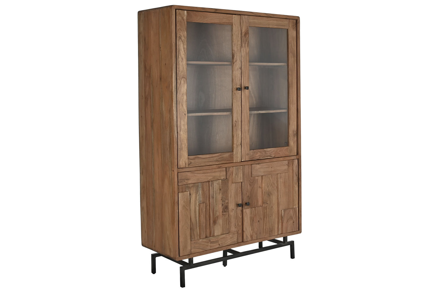 Vitrina acacia cristal 118*45*194cm natural