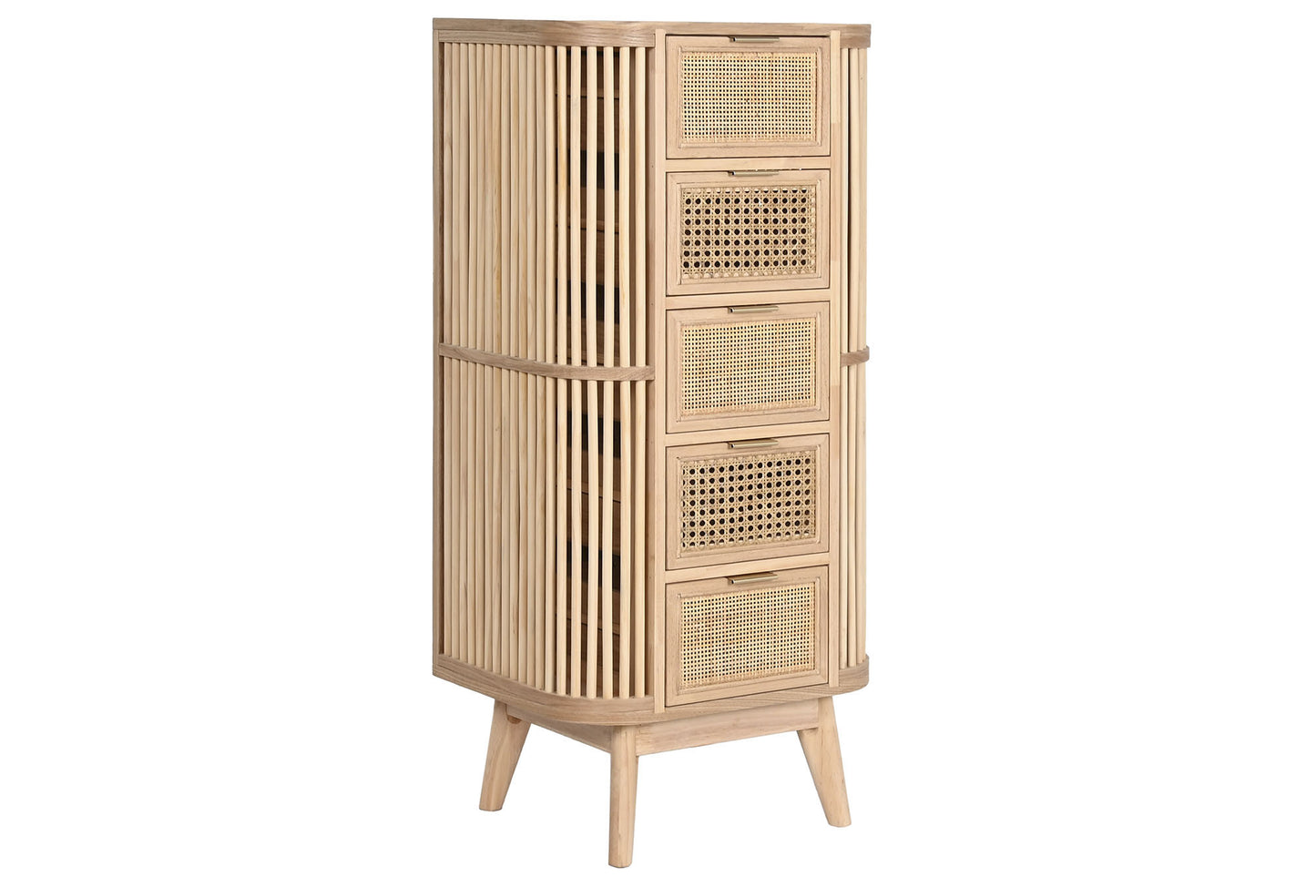 Cajonera abeto ratan 48*35*105cm natural