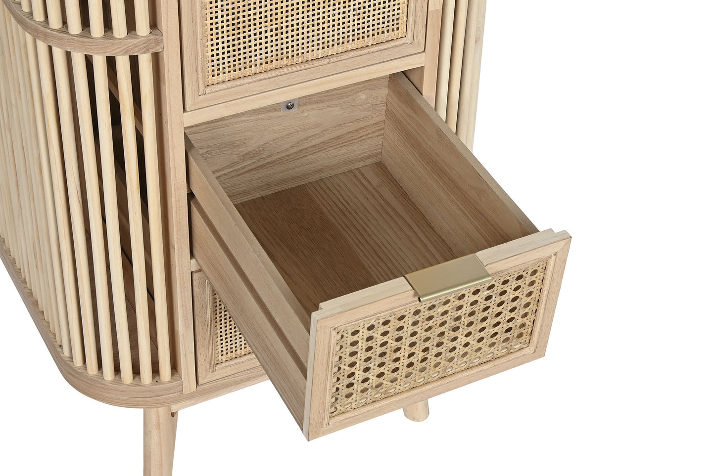Cajonera abeto ratan 48*35*105cm natural