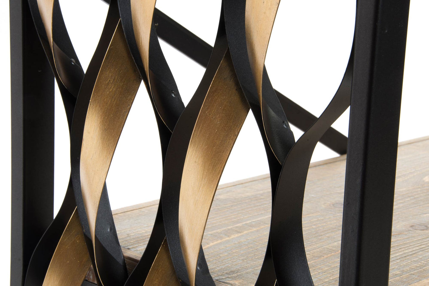 Consola madera metal 120*34*93cm industrial natural