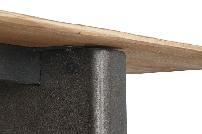 Mesa de Comedor de Abeto 200x90x75 cm – Marrón Oscuro