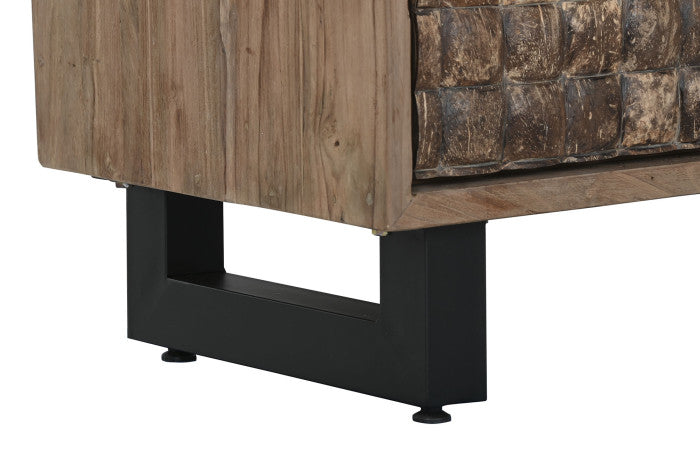 Armario teca reciclada coco 80x40x200 2 puertas