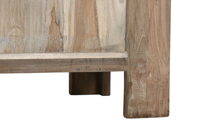 Armario teca reciclada 130x45x180 4 puertas