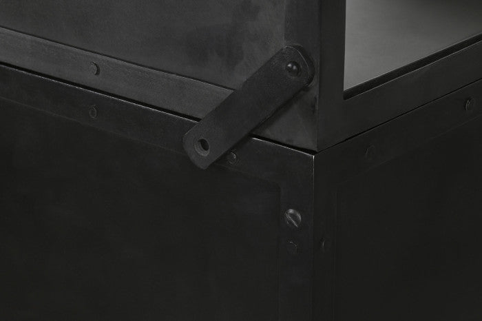 Vitrina de metal 142x47x240 cm XXL – Dos cuerpos