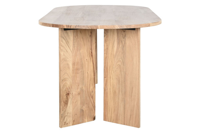 Mesa de comedor de acacia 200 × 90 × 76 cm