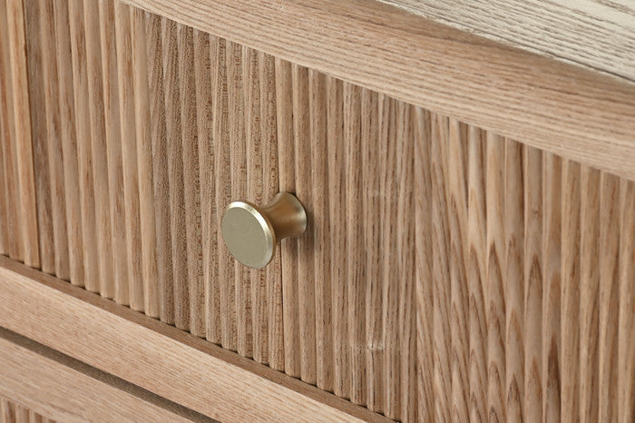 Cómoda pino MDF 120x34x75 natural