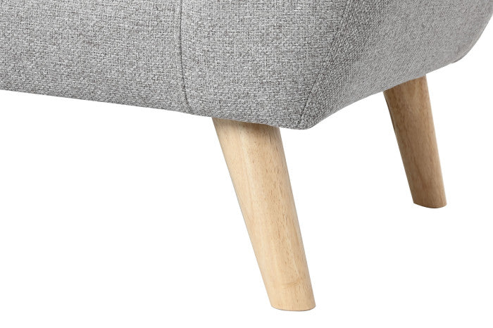 Sofá poliéster rubberwood 146x84x82 2 plazas gris