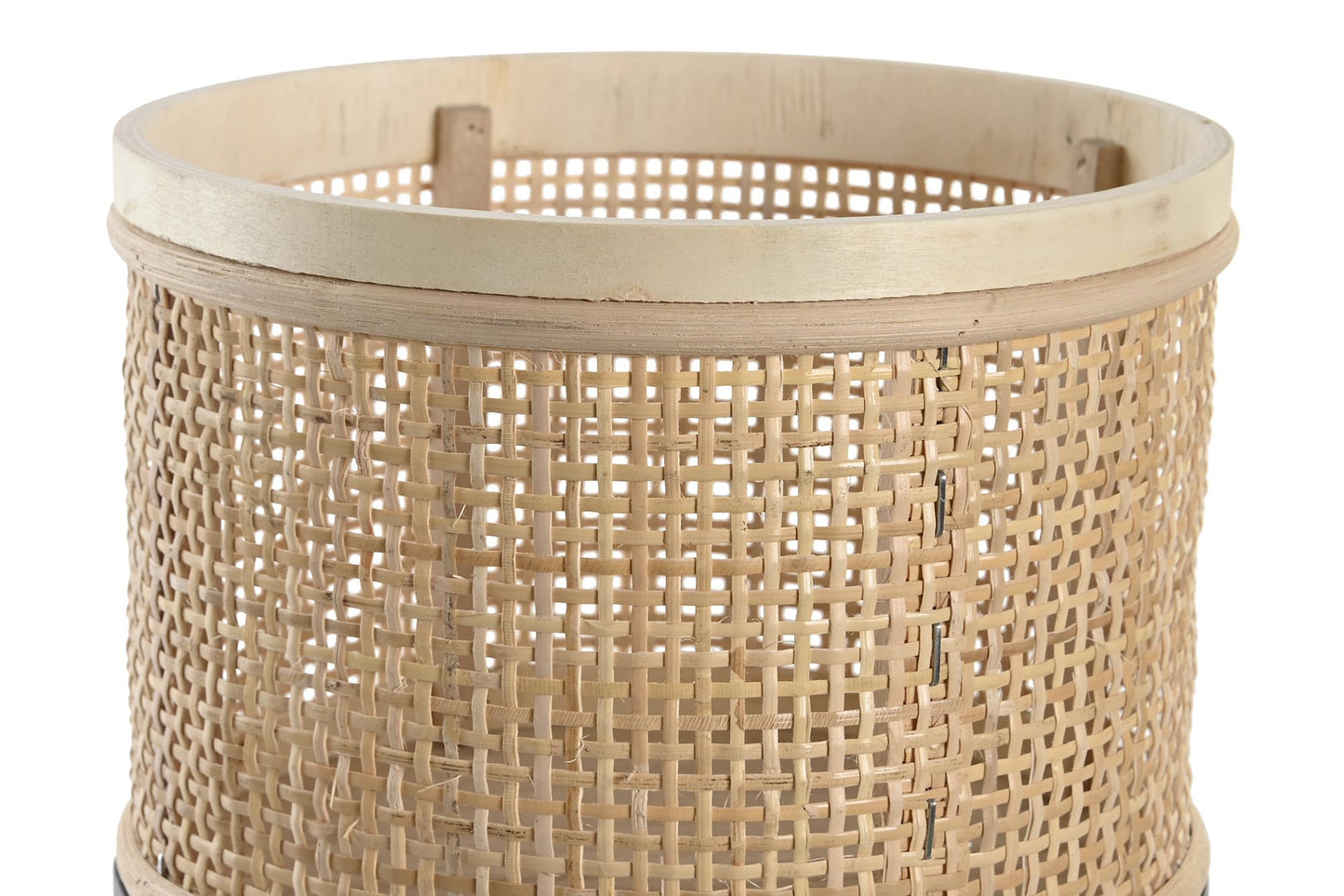 Macetero metal ratan 20*20*33.5cm natural