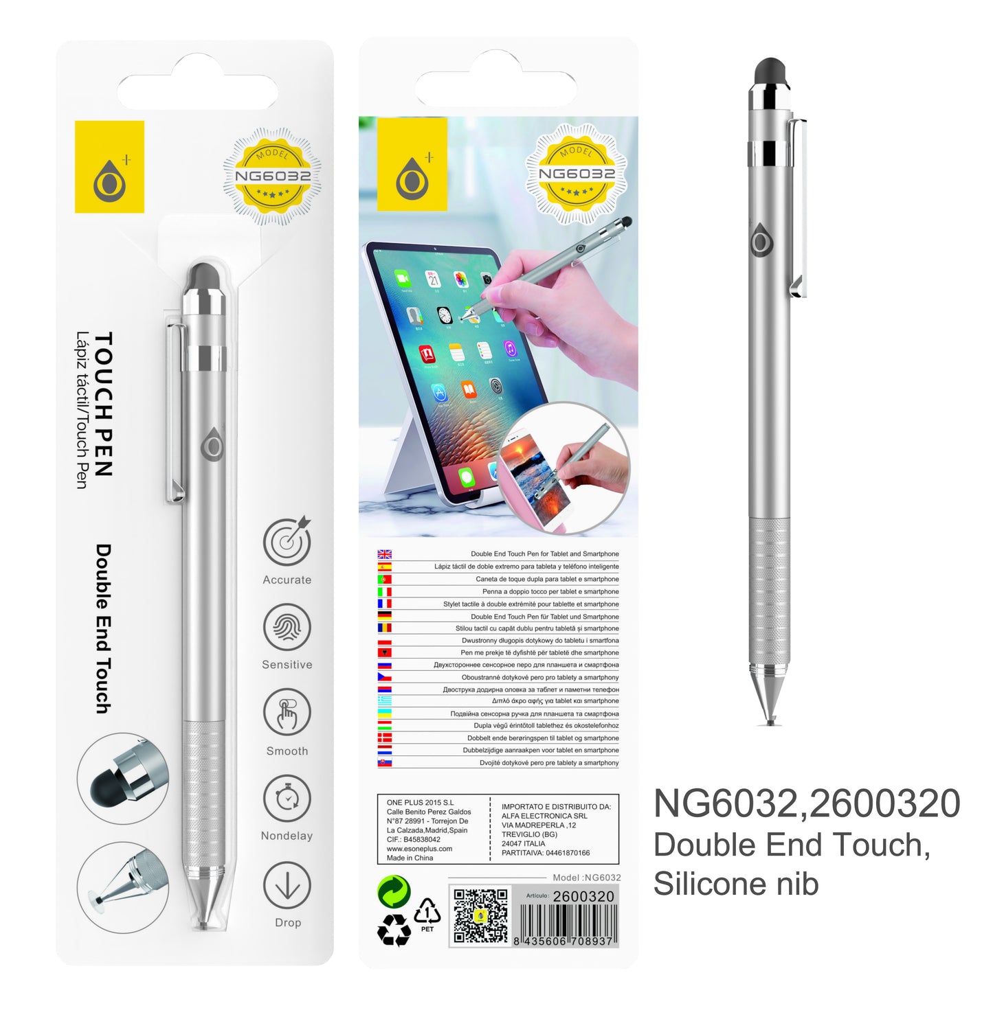 Puntero rosa de 2 lados para moviles