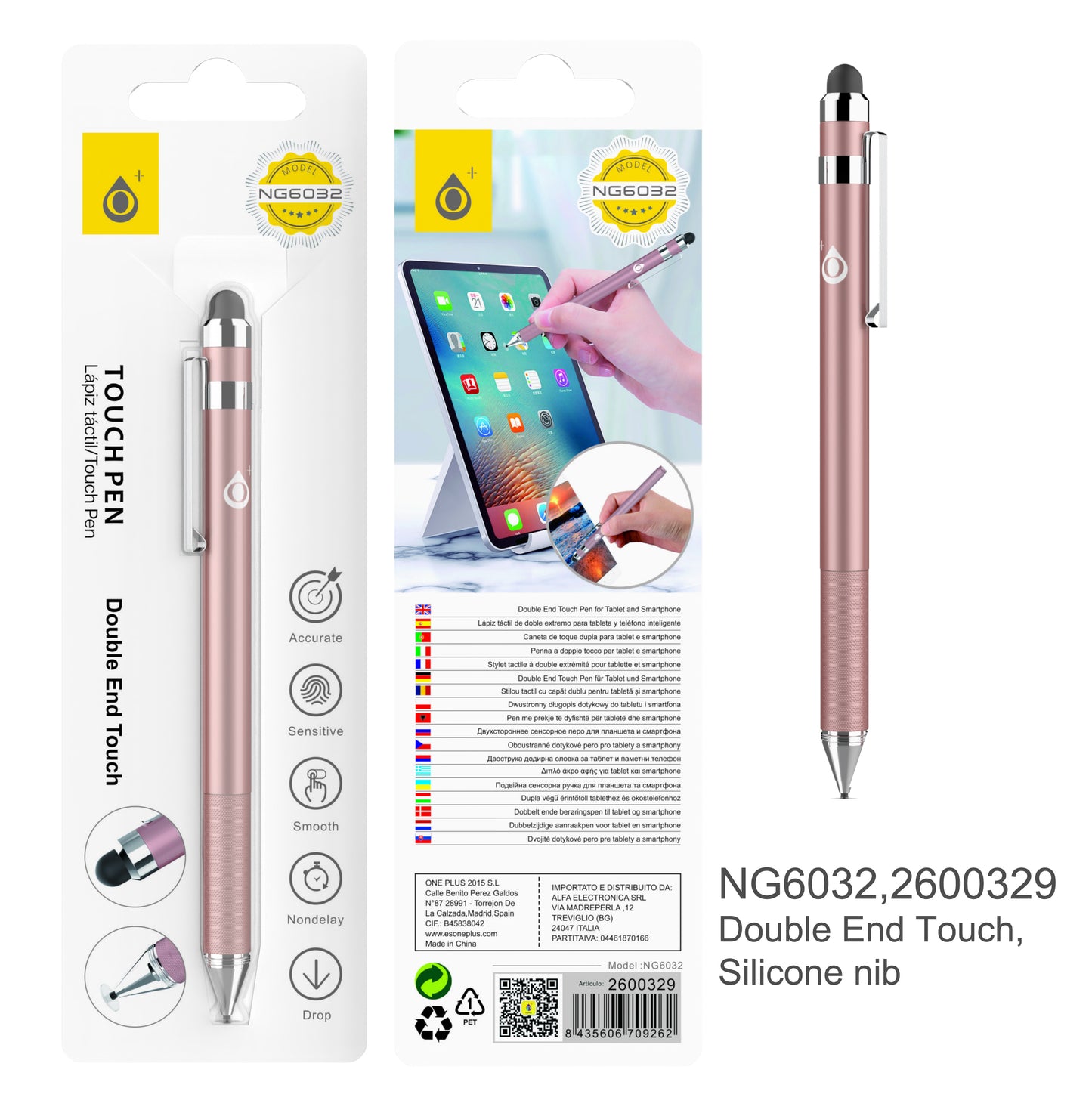 Puntero negro de 2 lados para moviles