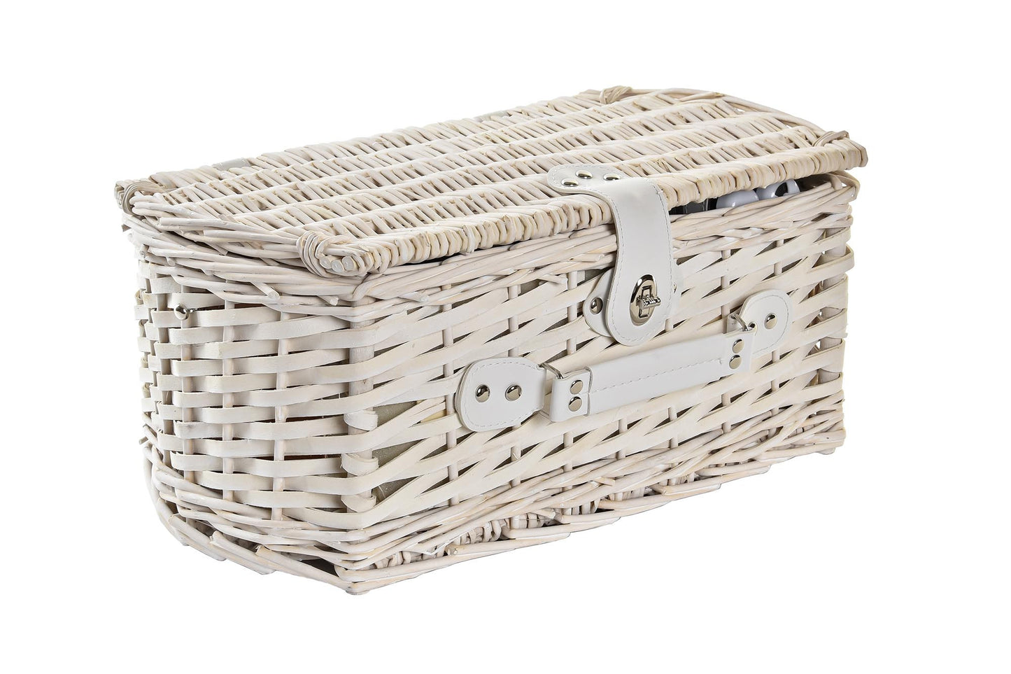 Cesta picnic set 24 mimbre 44*28*19cm