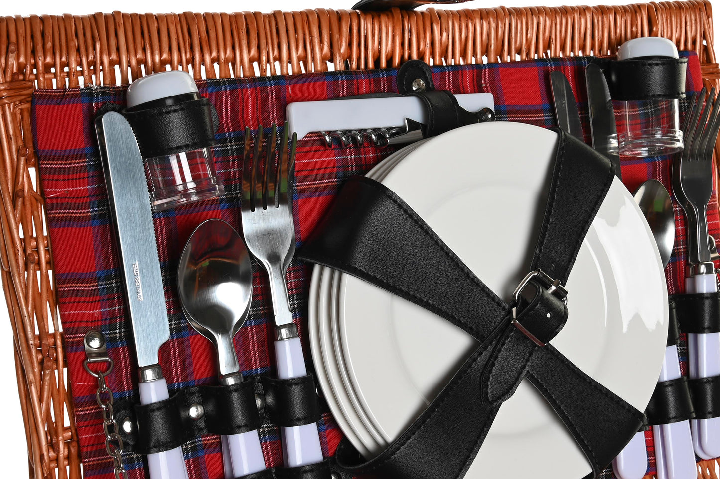Cesta picnic set 16 mimbre 48*28*18cm