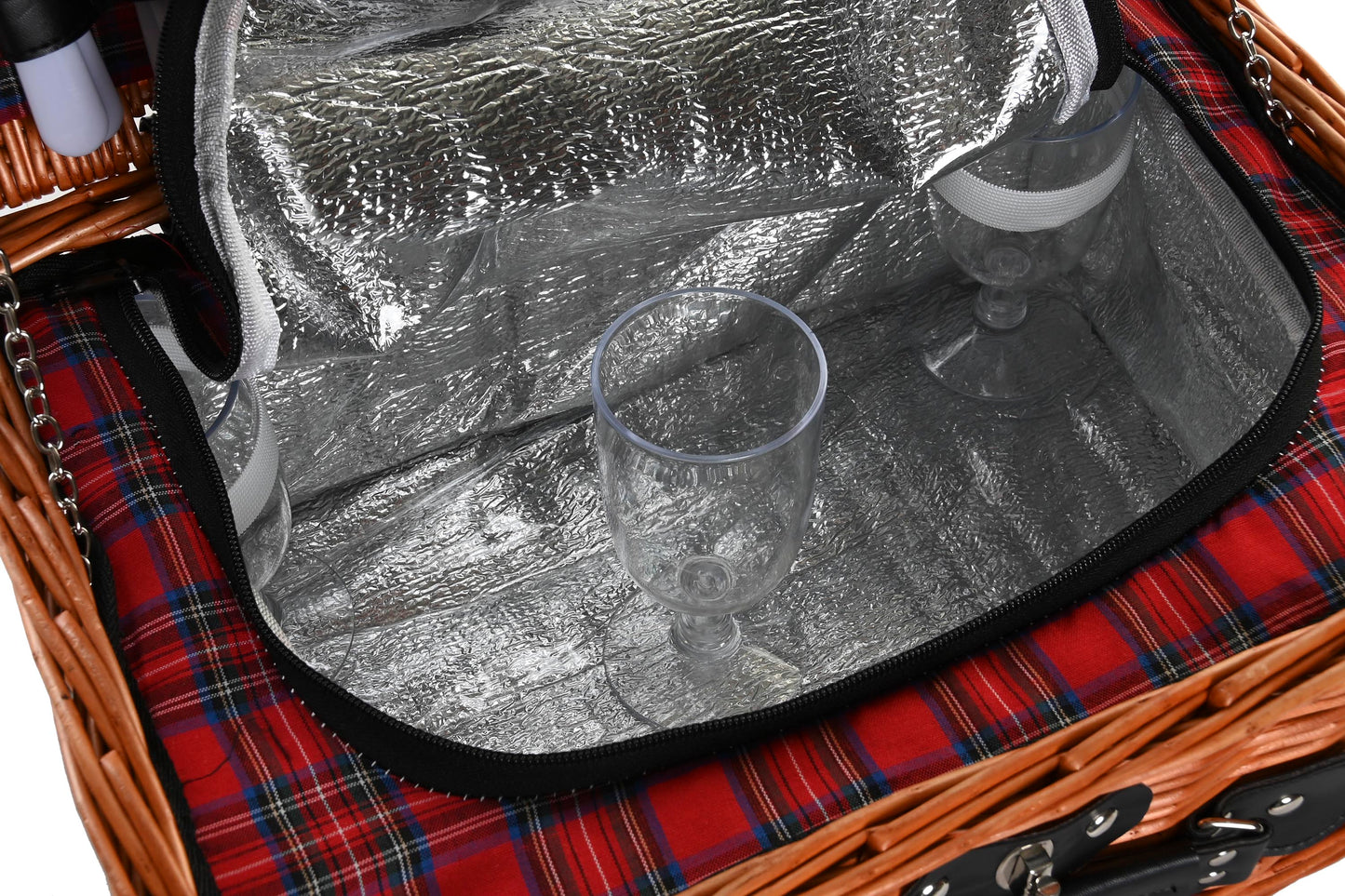 Cesta picnic set 16 mimbre 48*28*18cm