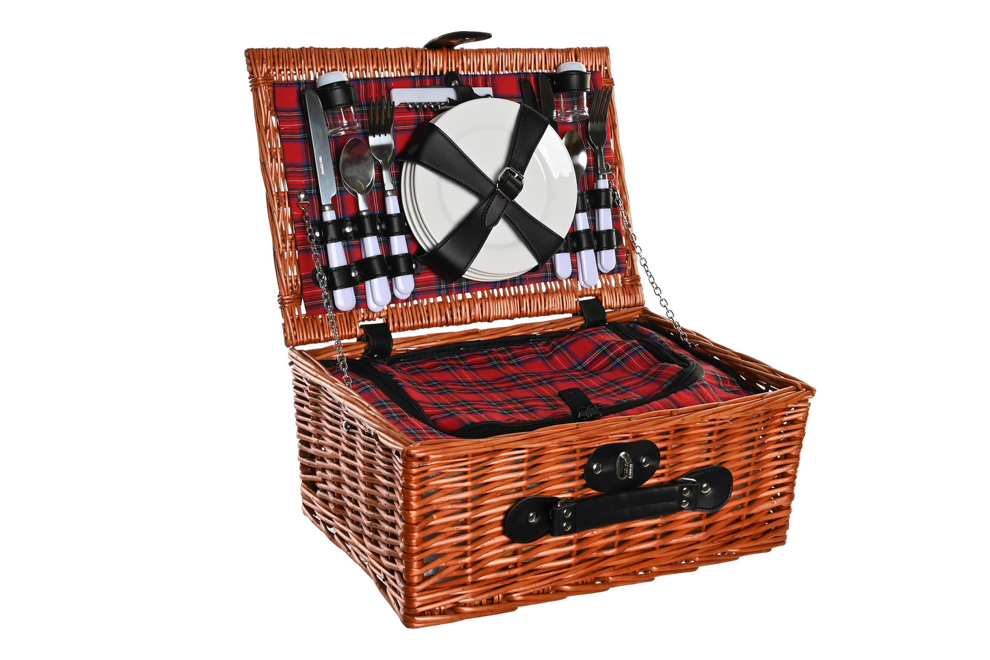 Cesta picnic set 16 mimbre 48*28*18cm