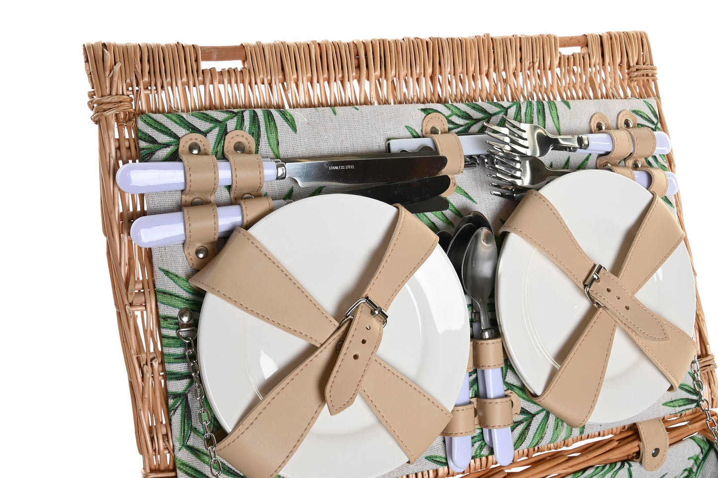 Cesta picnic set 14 mimbre 44*30*22cm