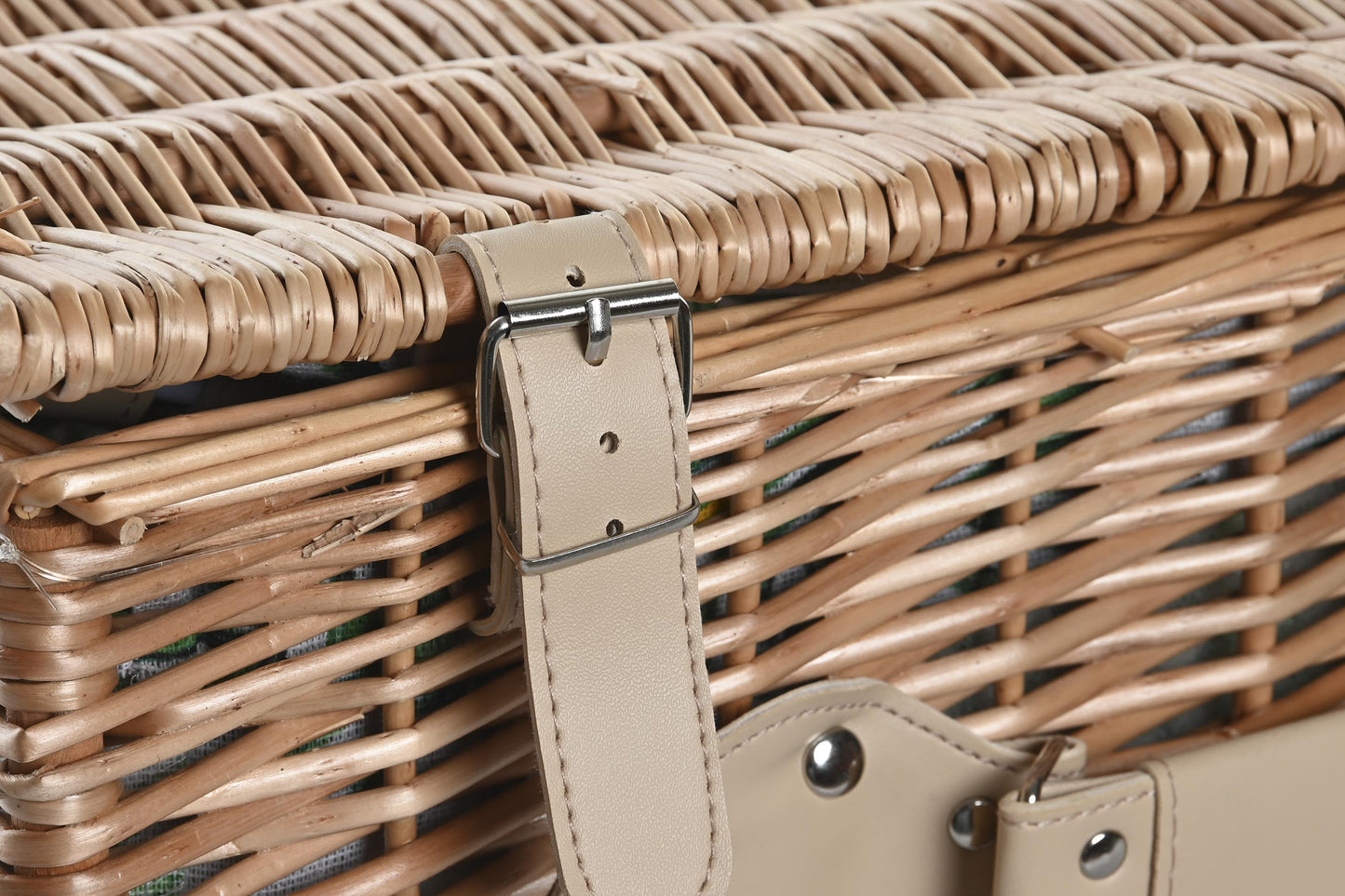 Cesta picnic set 14 mimbre 44*30*22cm