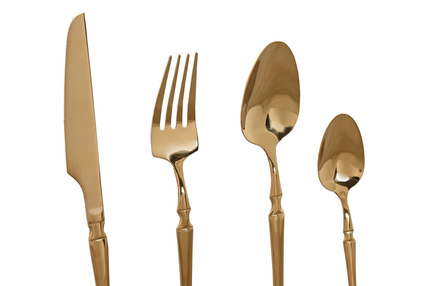 Cuberteria set 16 inox 4.5*2*21cm 3mm dorado