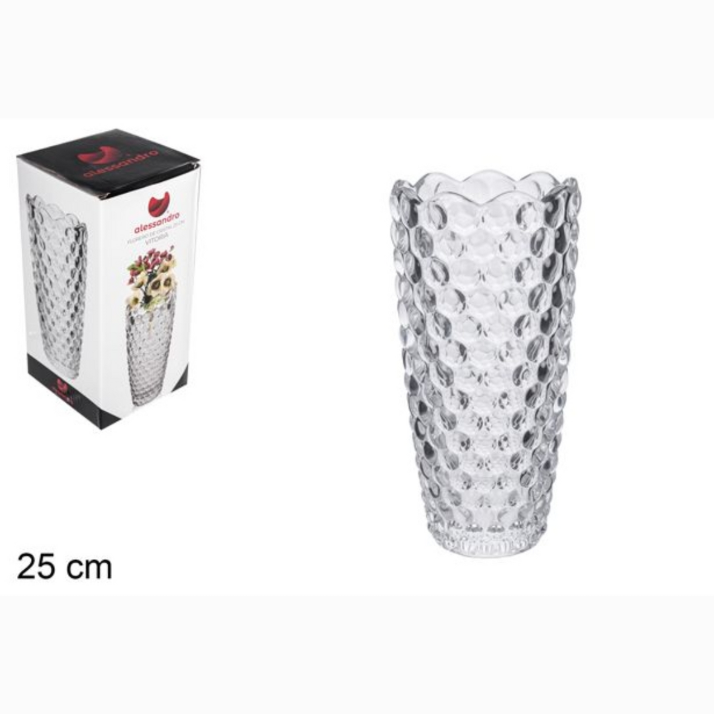 Florero cristal vitoria 25cm
