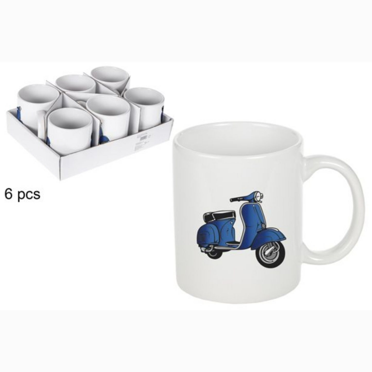 Tazza in ceramica vespa blu