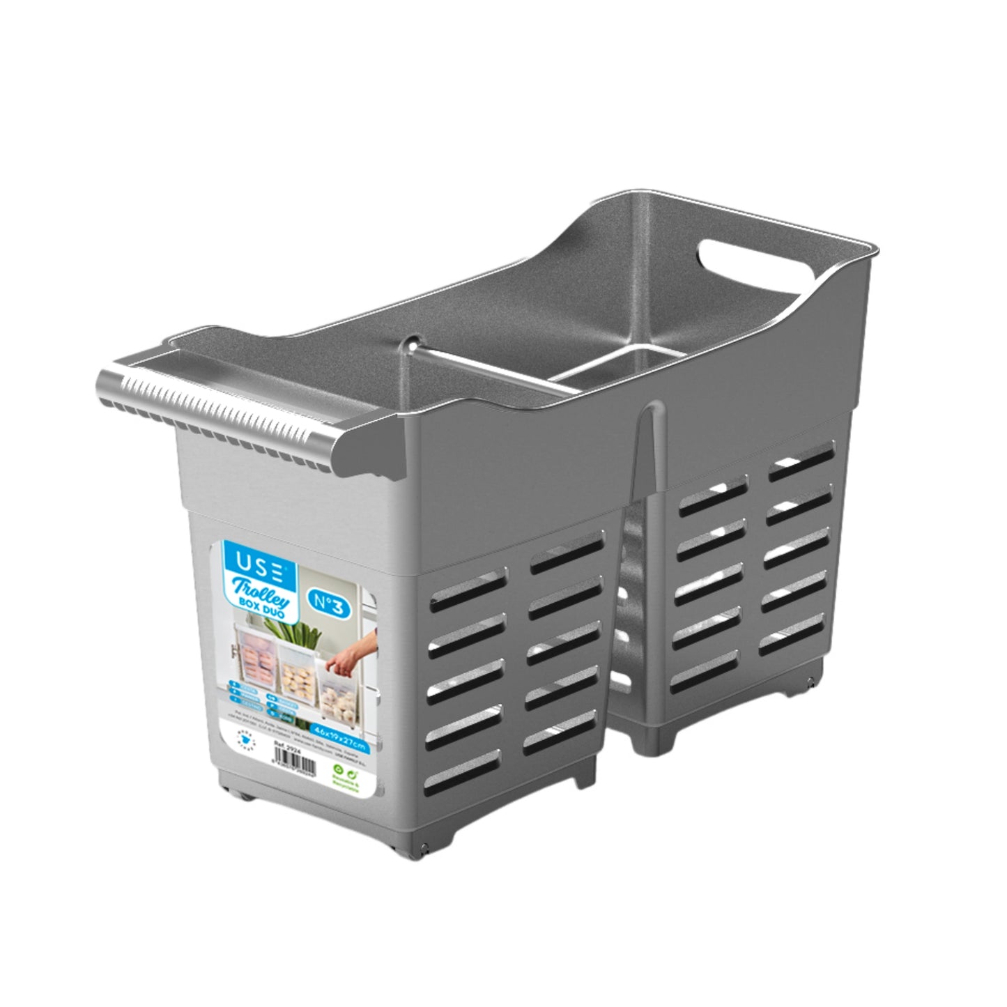 Carrito Duo Rejilla Trolley Box Nº3 transparente