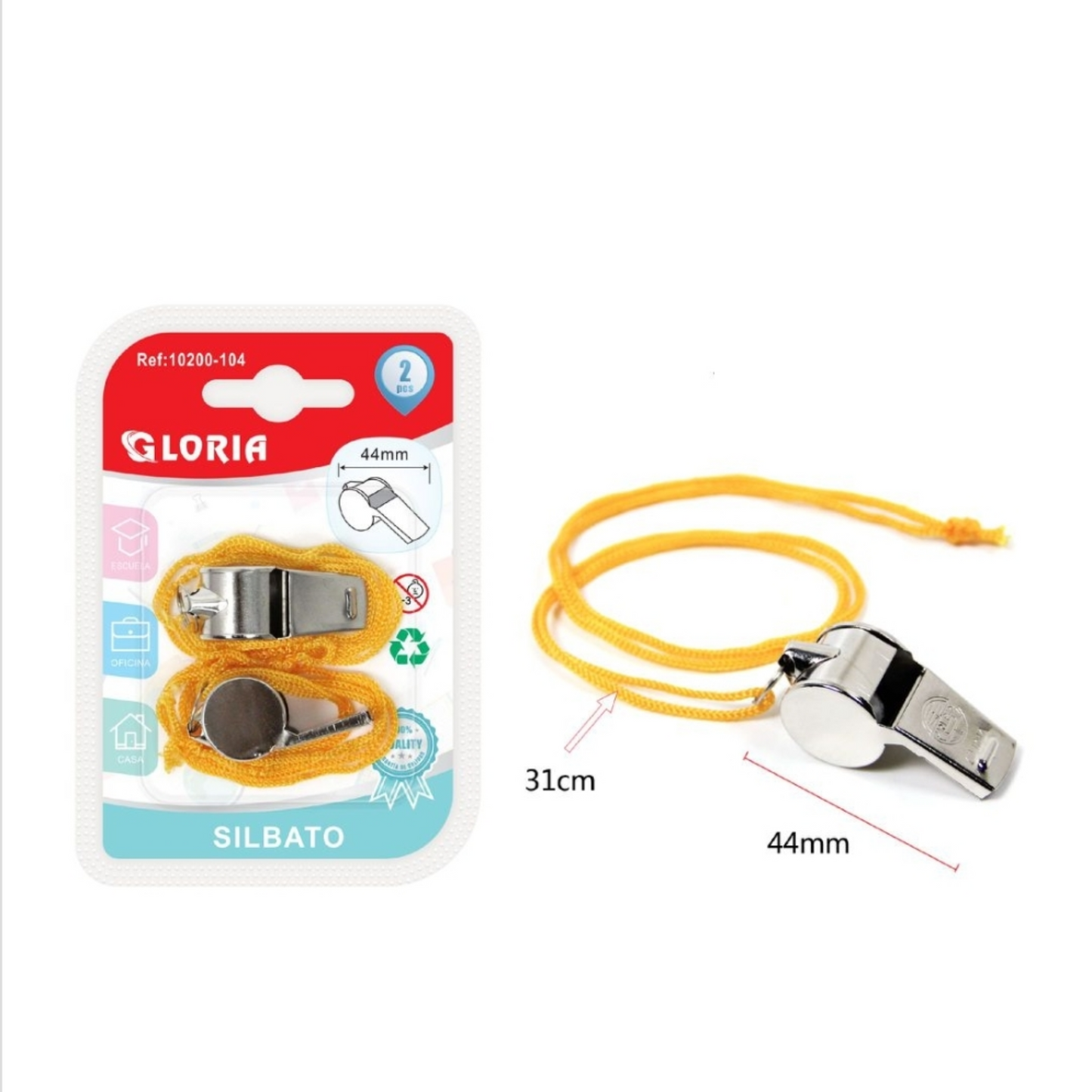 SILBATO METAL 44MM 2PCS