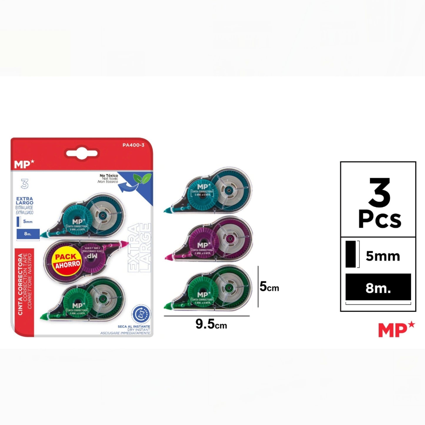 CORRECTOR CINTA 3U 5MMX8M