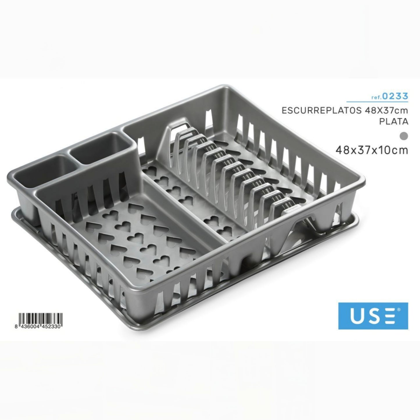 Escurreplatos 48*37cm gris