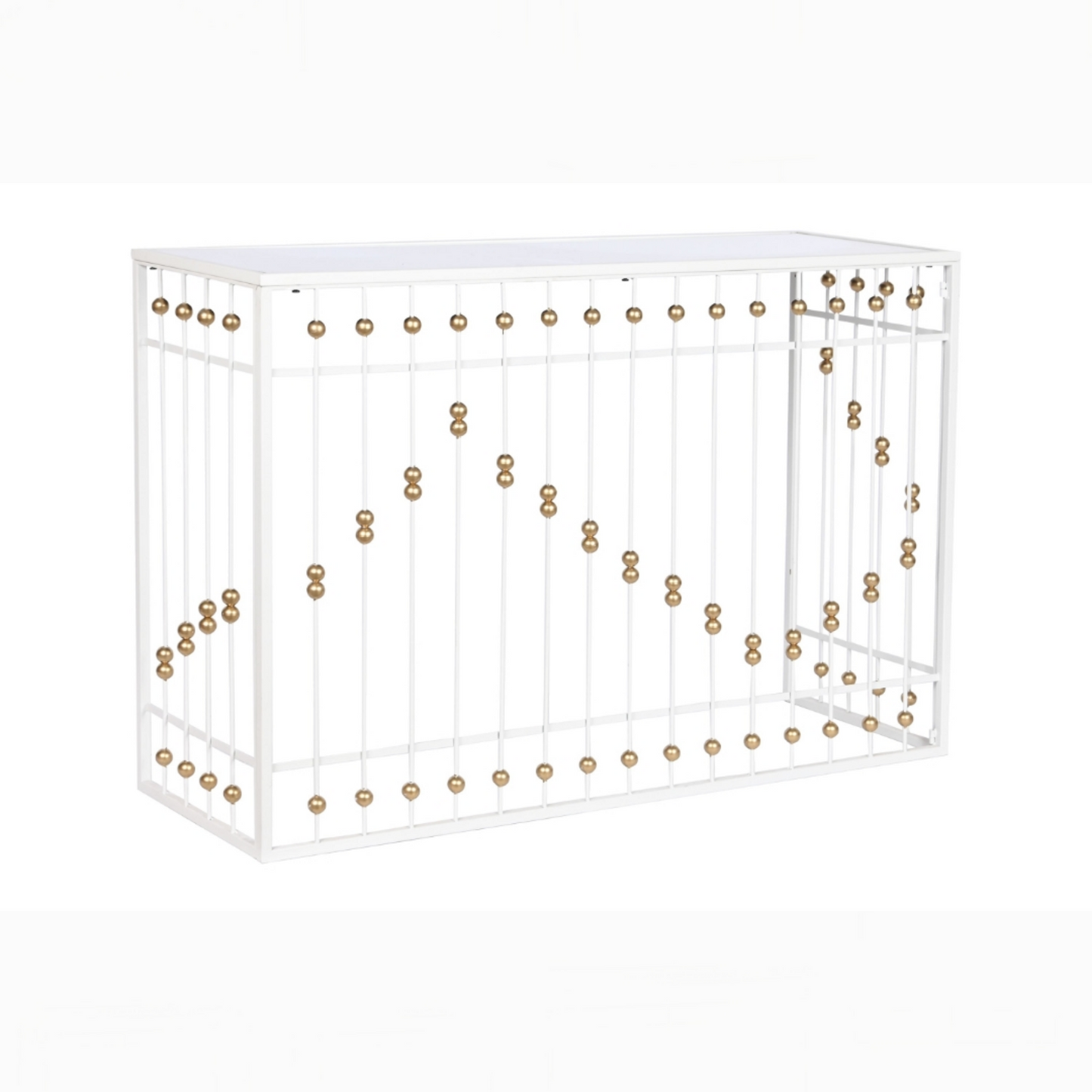 Consola metal espejo 120*40*80cm blanco