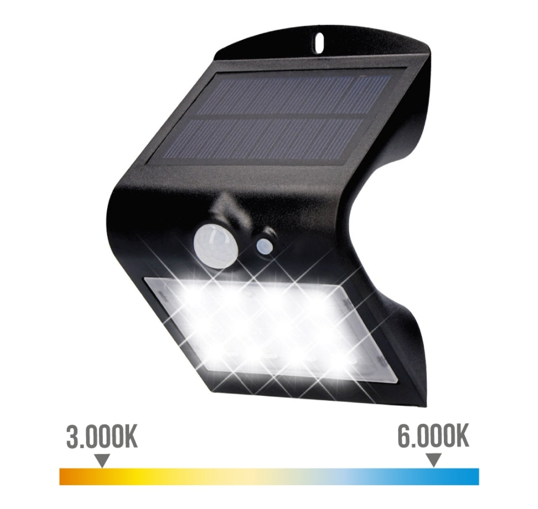 Aplique solar 1,5w 220ml recargable