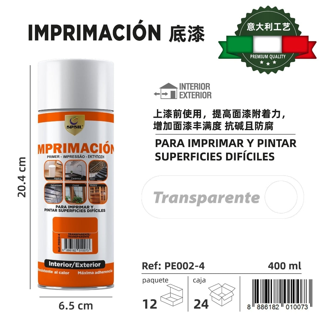 Imprimación Spray 400ml transparente