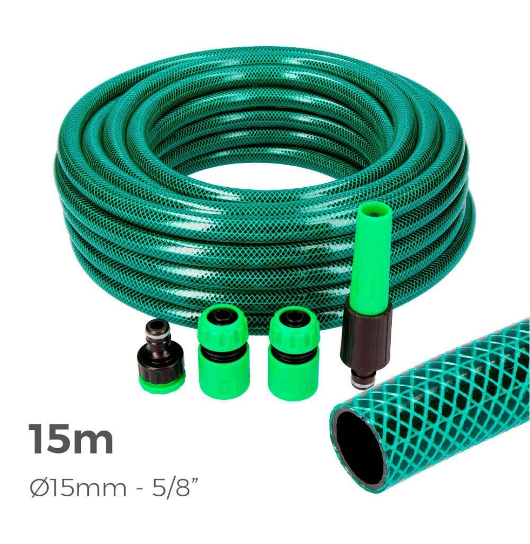Kit mangura jardin 5/8" c/ accesorios 15m