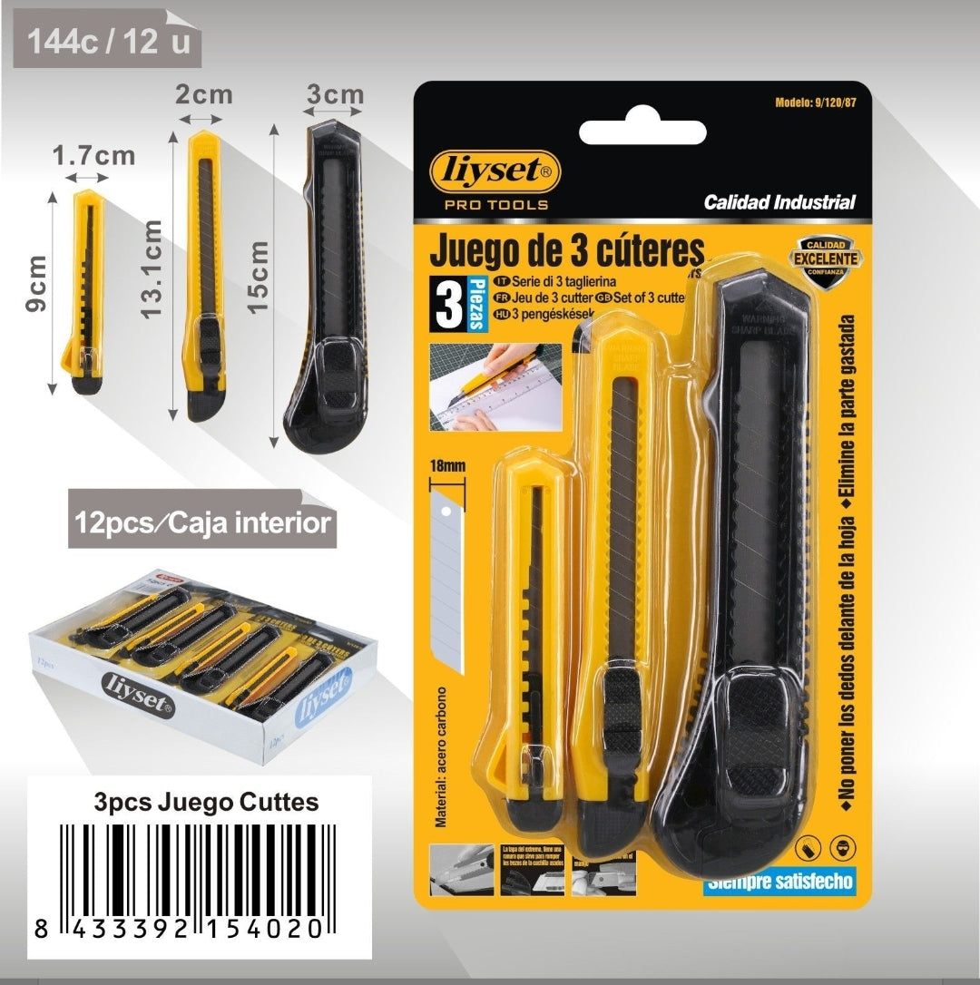 Juego de 3 cutters
