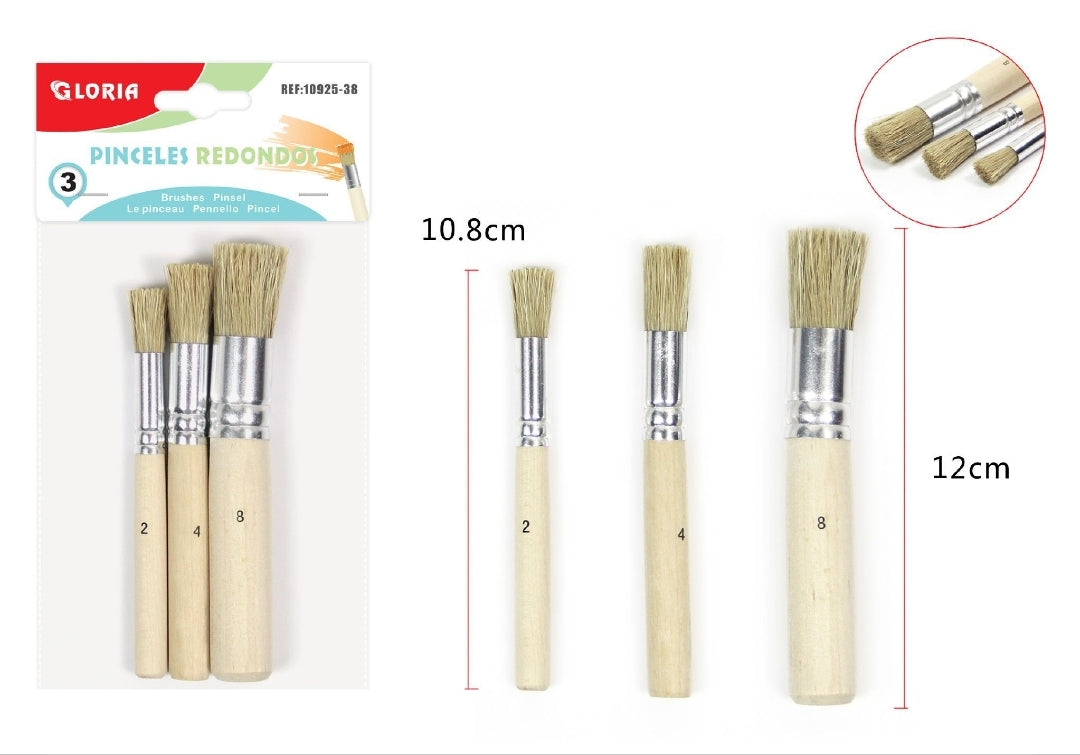 Pinceles redondos 3unds