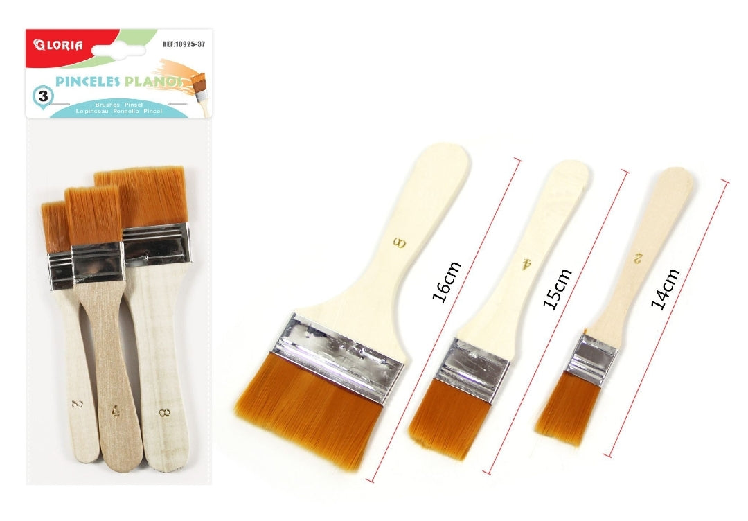 Pinceles planos 3unds