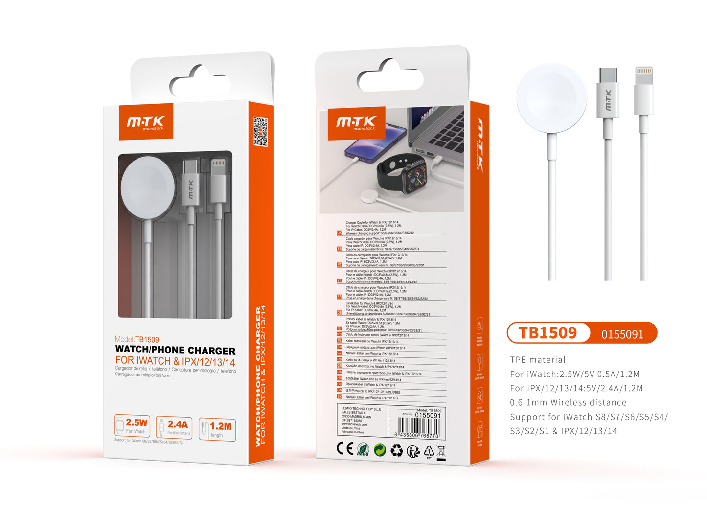 Cable de Type-C con Cargador Magnetico 2 en 1