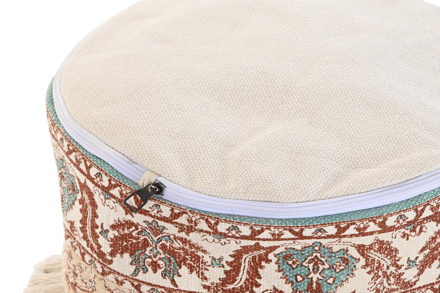 Cojin suelo 46*46*37cm fleco verde