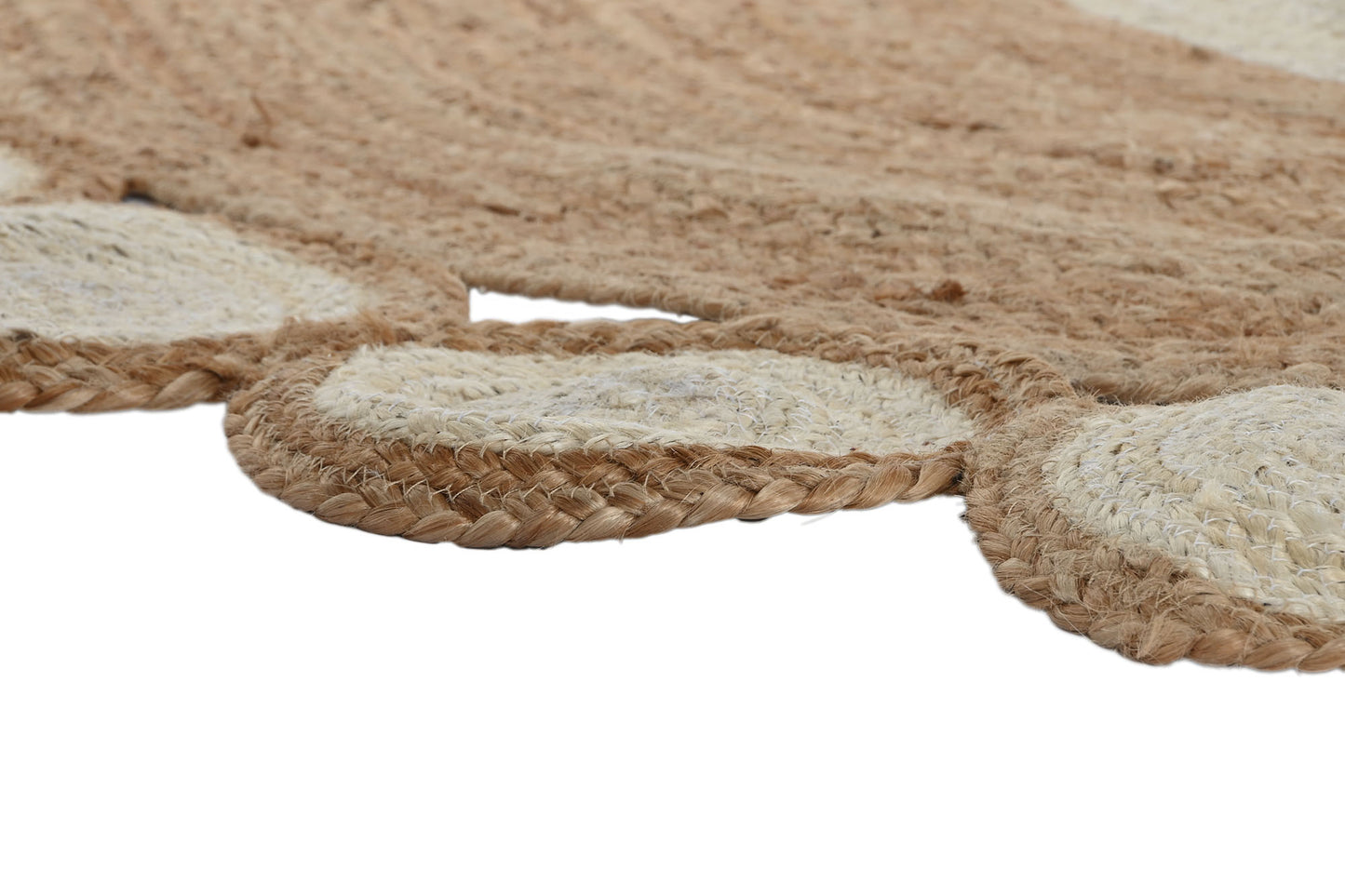 Alfombra yute algodon 200*200*1cm 1800gsm marron