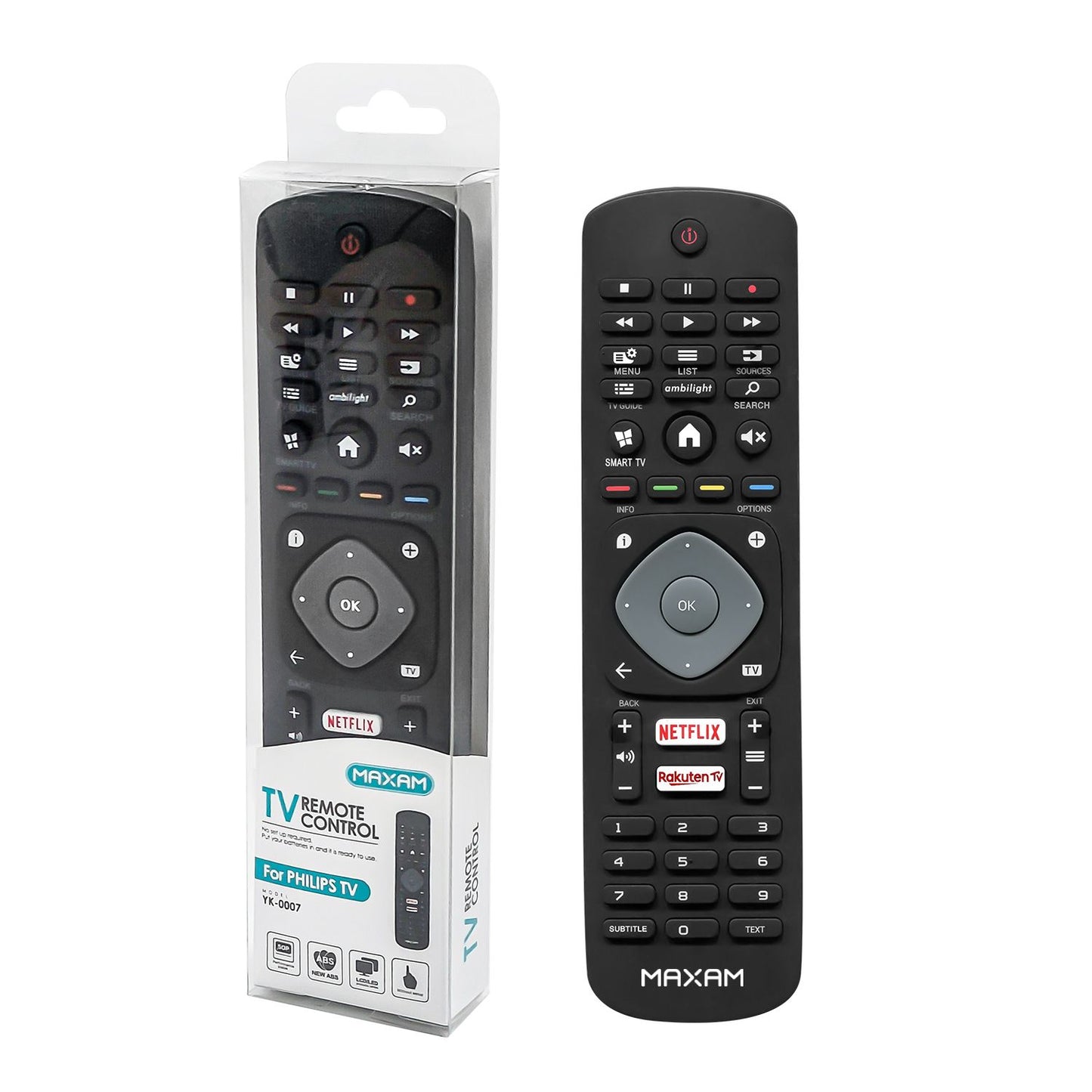 Mando Universal de TV para Philips , Negro