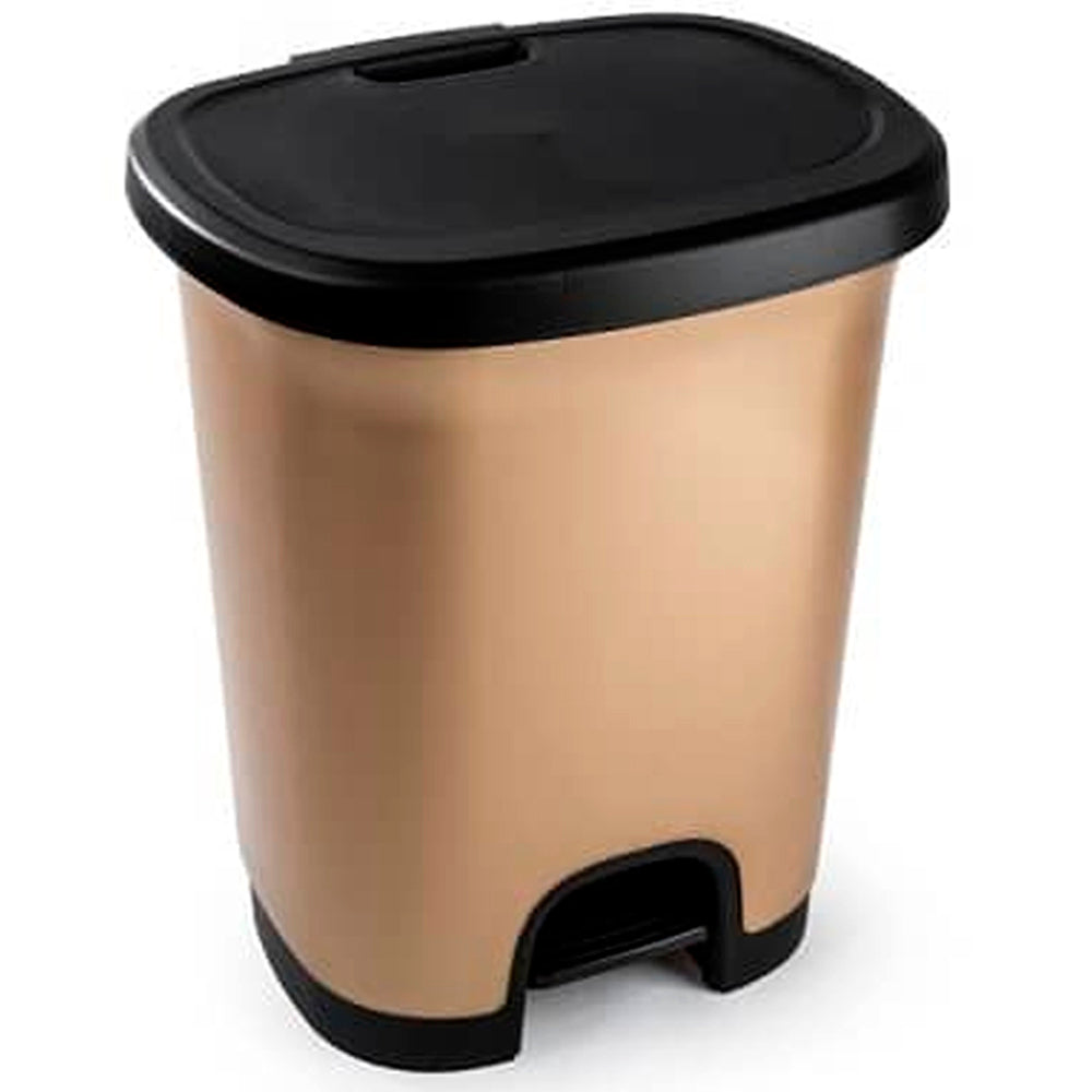 Cubo basura pedal 27L plata