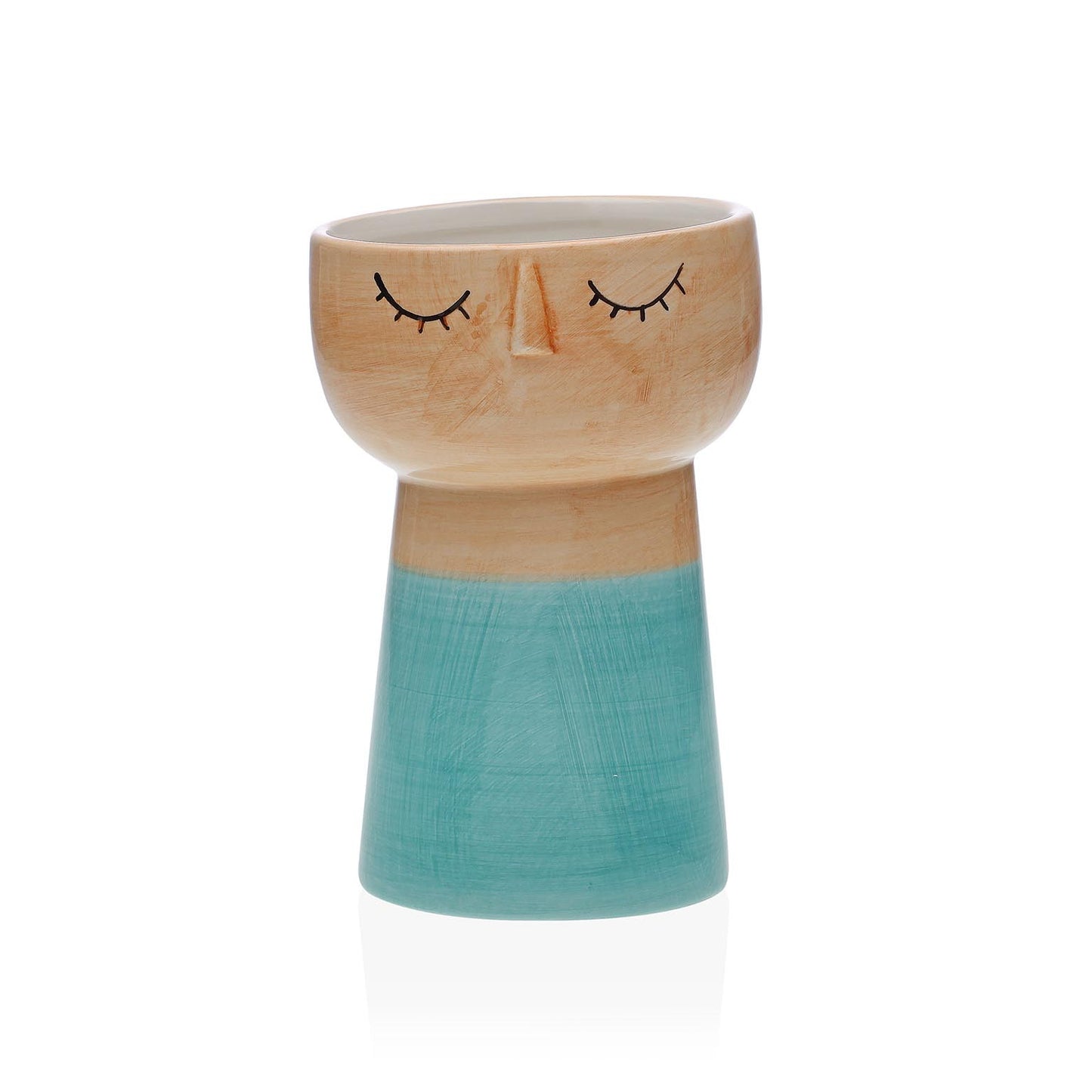 Macetero ceramica cara 17cm