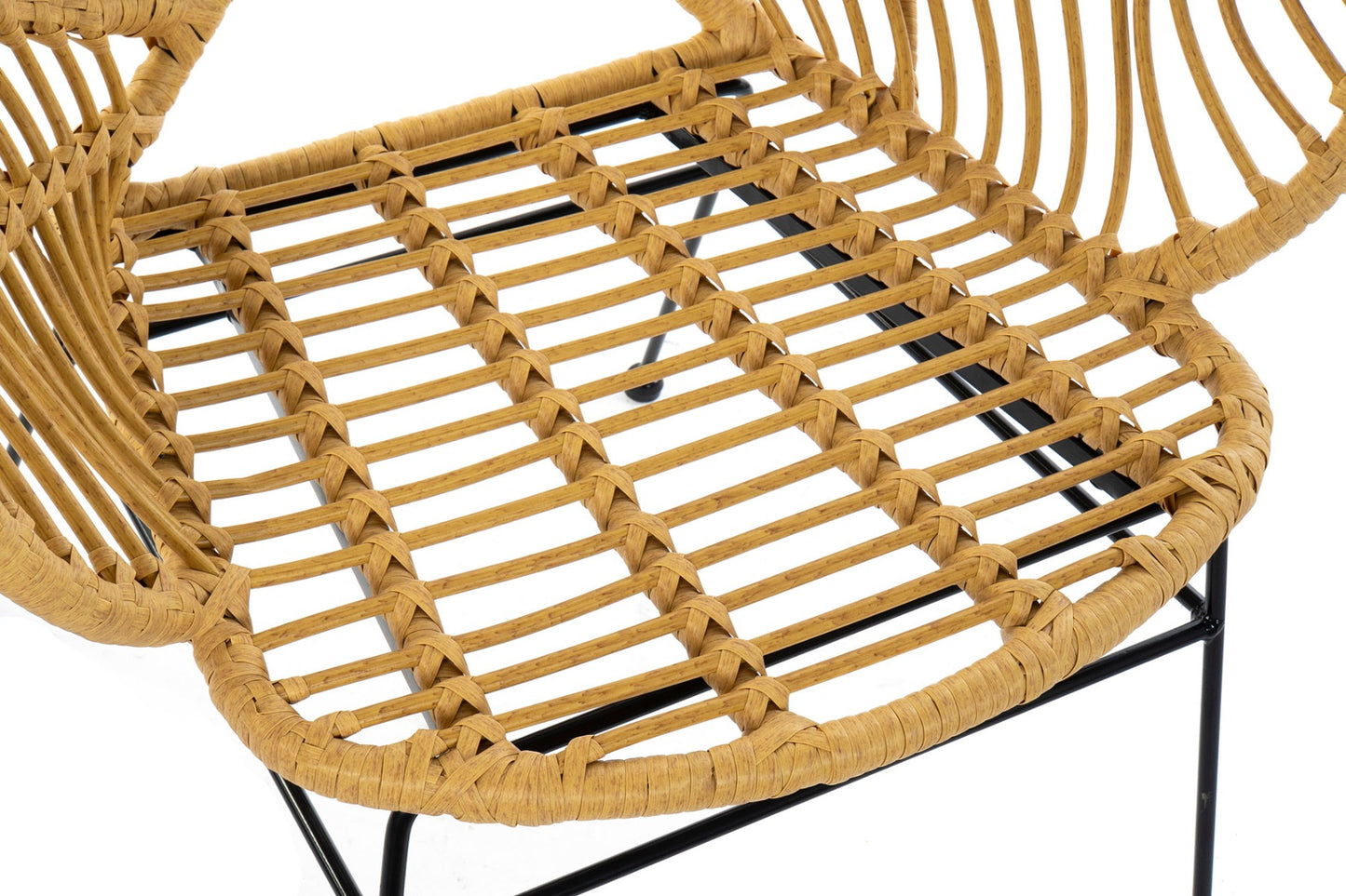 Silla ratan sintetico metal 76*67*86cm