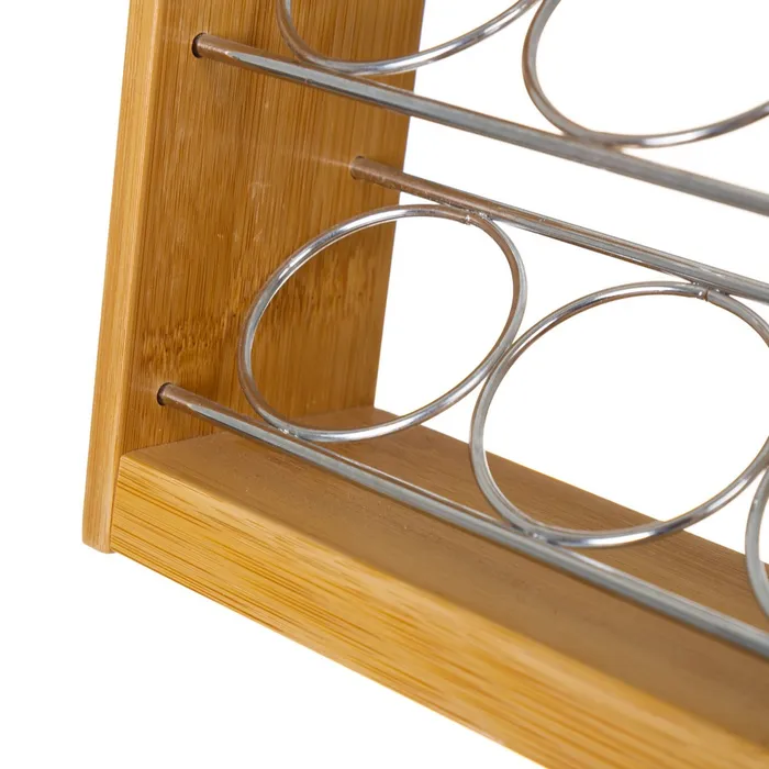 PORTA CAPSULE IN BAMBÙ-ACCIAIO 22,50 X 6,50 X 26,50 CM