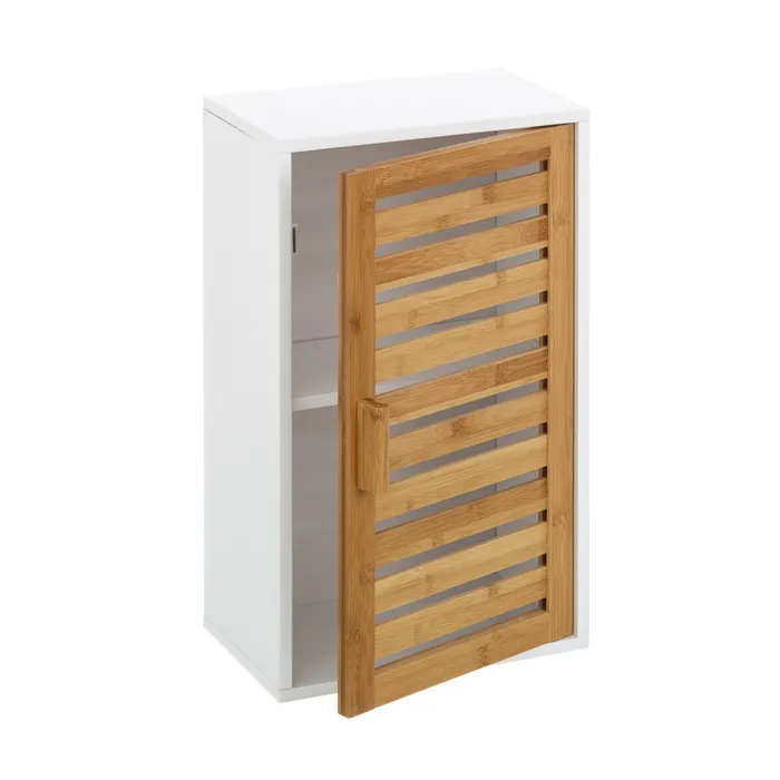 MUEBLE PARED 1 PUERTA BAMBÚ-MDF 30 X 18,50 X 53 CM